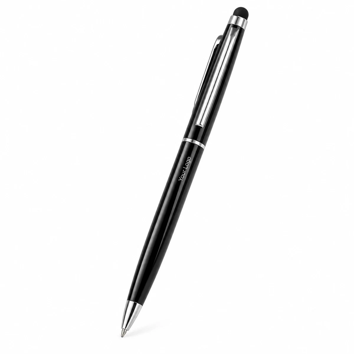 Black Premium Steel Pen with Gold-Tone Details - view 2